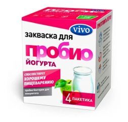 Закваска &quot;Пробио йогурт&quot; 4 пакетика VIVO (0.5 г)