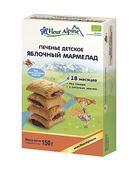 Печенье детское &quot;Яблочный мармелад&quot; с 18 мес. Fleur Alpine (150 г)