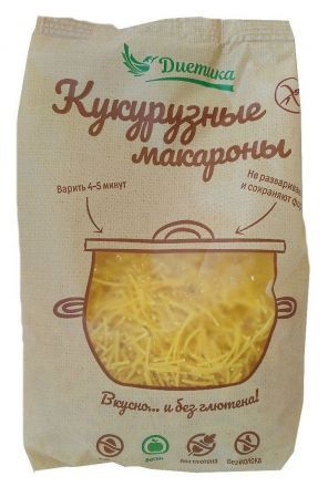 Макаронные изделия фигурные из кукурузной муки &quot;Вермишель&quot; Диетика (300 г)