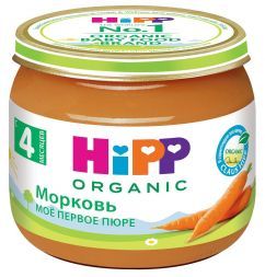 Пюре Hipp морковь &quot; Моё первое пюре&quot; с 4 мес. (80 г)