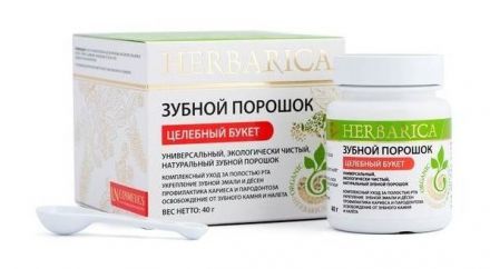 Зубной порошок HERBARICA Целебный букет (40 г), БиоБьюти